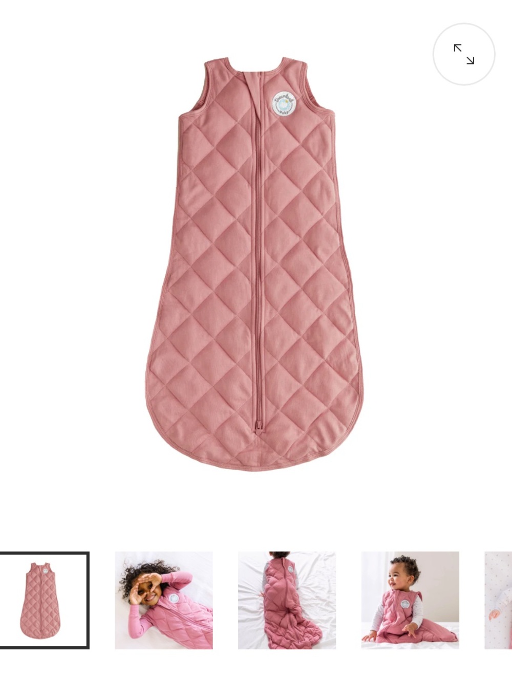 Dreamland Baby Pink Quilted Sleep Sack Swaddle